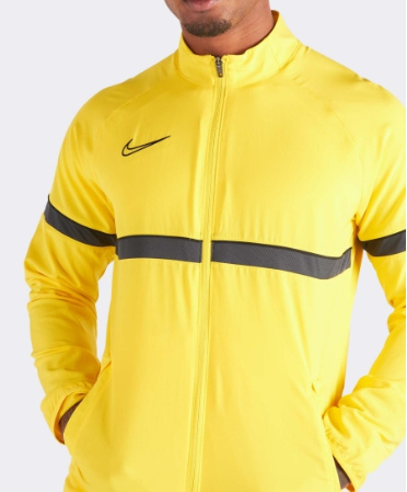 Żółta bluza męska Nike Academy 21 Dri-FIT S bok