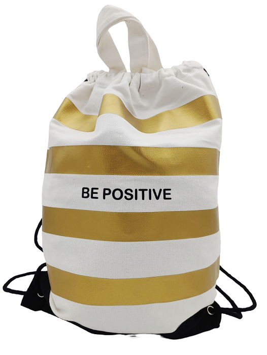 Workoplecak Beniamin Be Positive Paski 43x32 cm kremowy A4