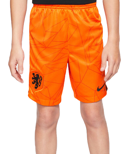Pomarańczowe spodenki juniorskie Nike Holandia Dri-FIT CD1170-819 XL z logo KNVB