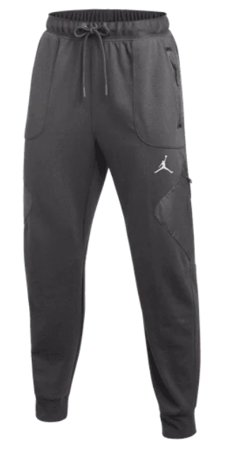 Szare spodnie męskie Nike Jordan Air DQ7890-066 S przód z logo Jordan