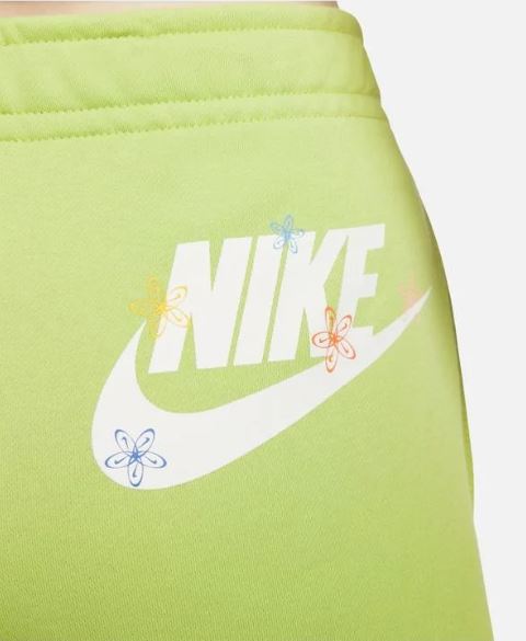 Spodenki damskie Nike SW Essentials Fleece M zielone przód