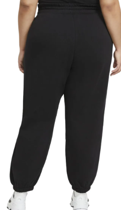 Spodnie dresowe damskie Nike NSW Fleece Plus Size 1X czarne bok