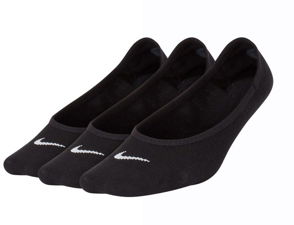 Czarne stopki damskie Nike Everyday Lightweight SX4863-010 – 3 pary w pakiecie