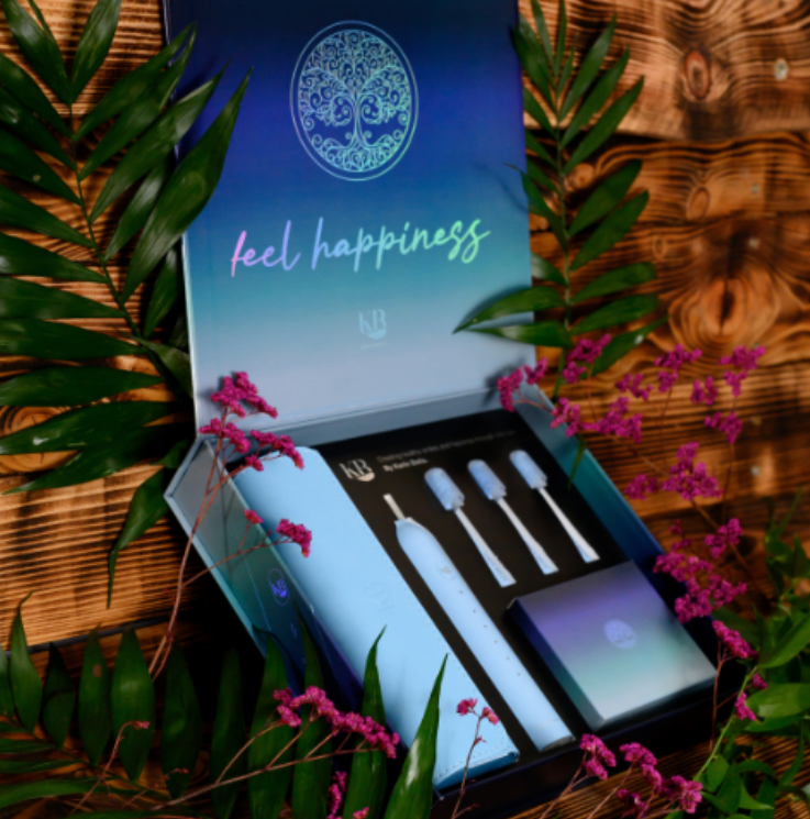 Niebieska szczoteczka soniczna Karlo Bella – pełny zestaw