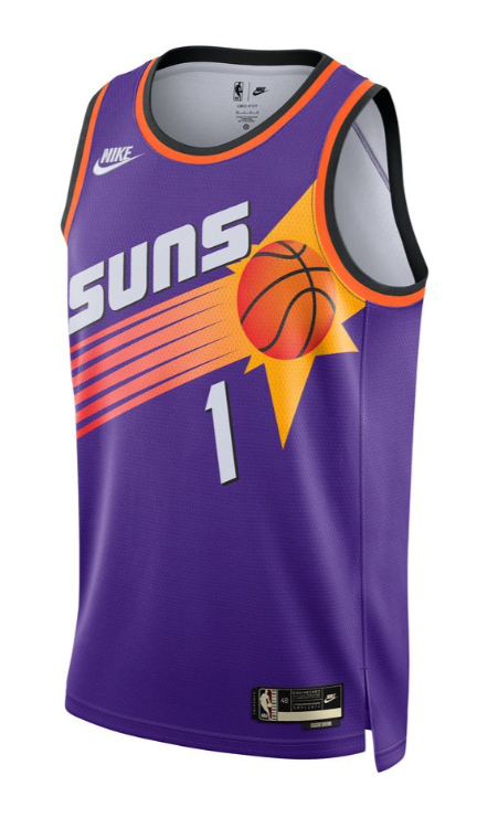 Fioletowa koszulka NBA Phoenix Suns Devin Booker DO9452506 S Classic Edition