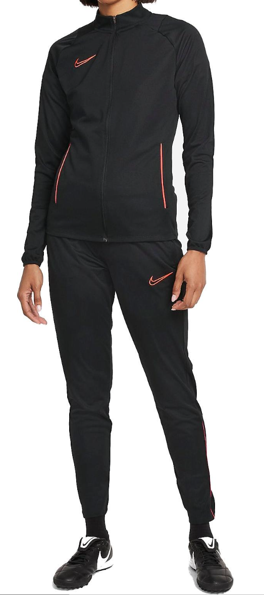 Czarny damski dres Nike Dri-FIT Academy 21 DC2096-015 XS komplet przód z kapturem