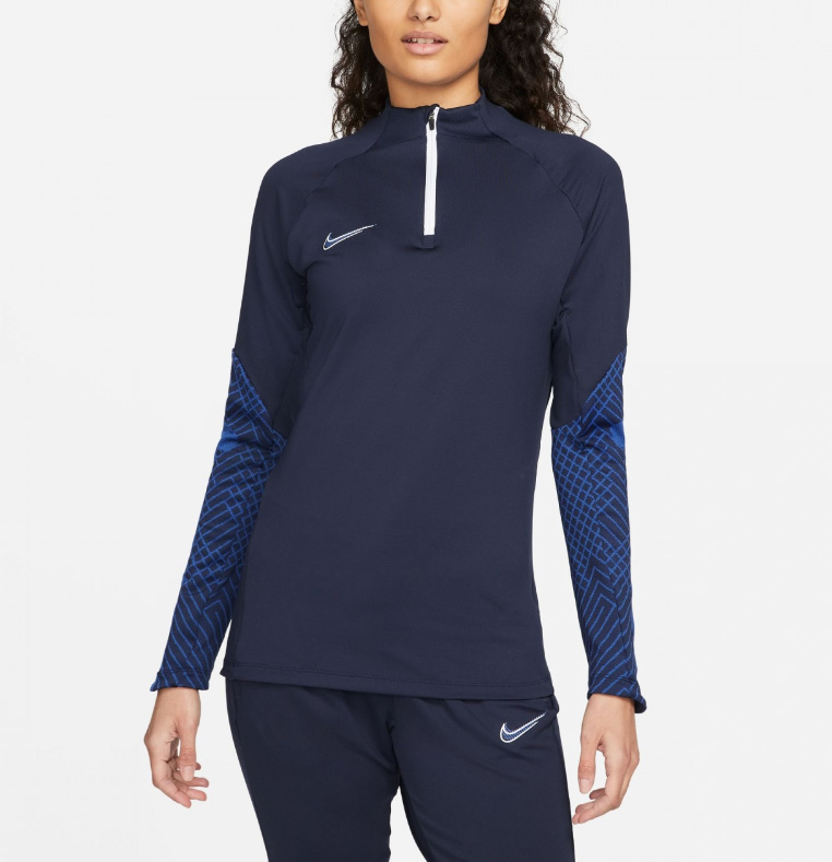 Damska niebieska koszulka Nike Strike DH9151-451 XS przód z zamkiem 1/2
