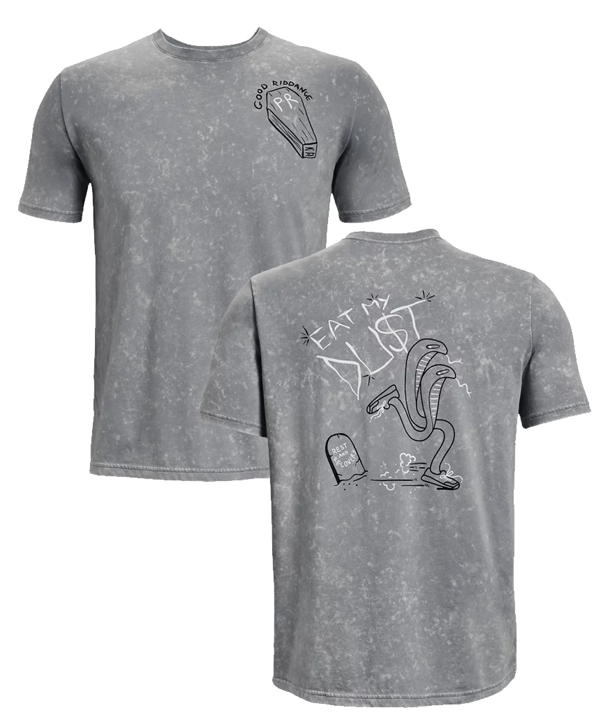 Szara męska koszulka Under Armour HeatGear Run Your Face Off 1361482035 L przód