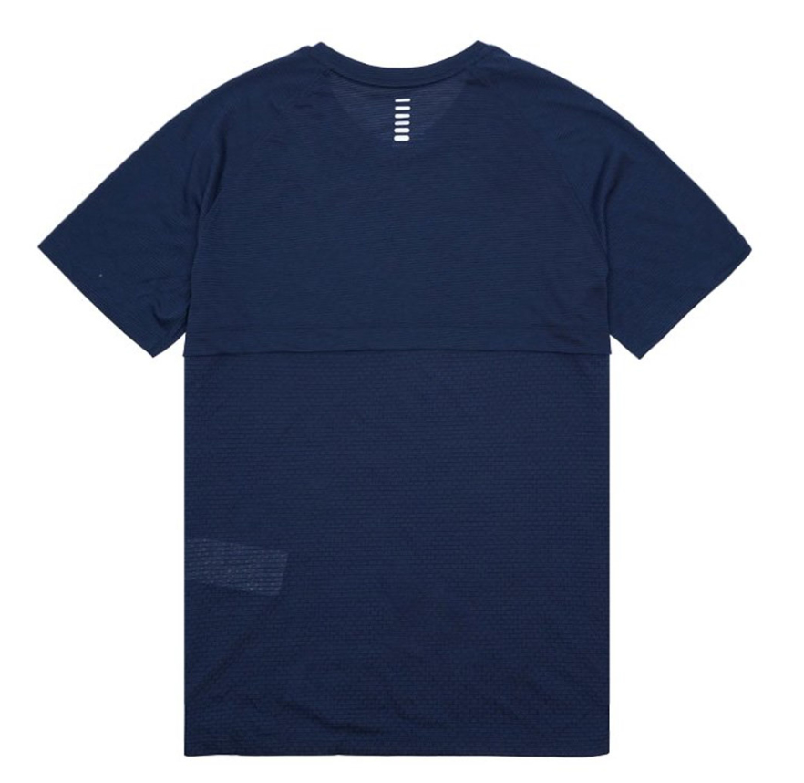 Ciemnoniebieska męska koszulka Under Armour Streaker Fitted 1361469408 L przód z logo