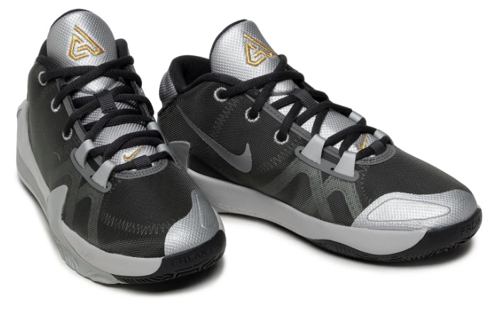 Szaro-czarne młodzieżowe sneakersy Nike Freak 1 GS BQ5633-050 r. 36 z srebrnymi elementami