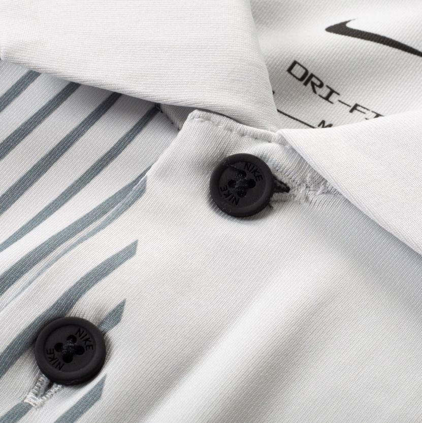 Szara koszulka polo męska Nike Golf Dry Vapor DN2257-025 M tył z siateczką