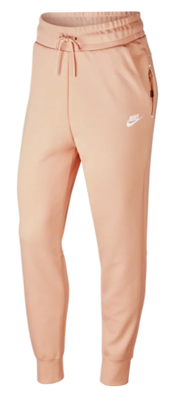 Damskie beżowe spodnie Nike Tech Fleece Joggers BV3472-287 L bok z mankietami