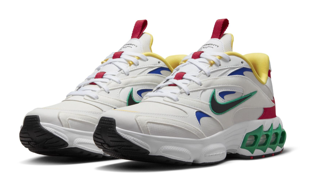 Białe damskie sneakersy Nike Zoom Air Fire DV1129-112 42 z kolorowymi akcentami i poduszką Zoom Air przód