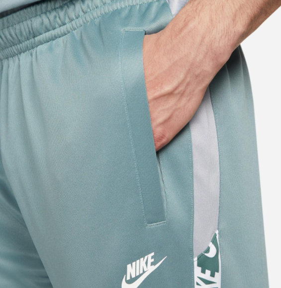 Męskie turkusowe spodnie dresowe Nike NSW Repeat DM4673015 M z regulowanym pasem