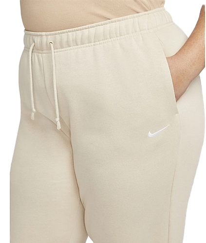 Beżowe spodnie dresowe damskie Nike DJ6677-126 1X bok z kieszenią