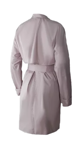 Damski szary płaszcz Nike Sportswear Windrunner CZ8974-033 L bok z regulowanym pasem