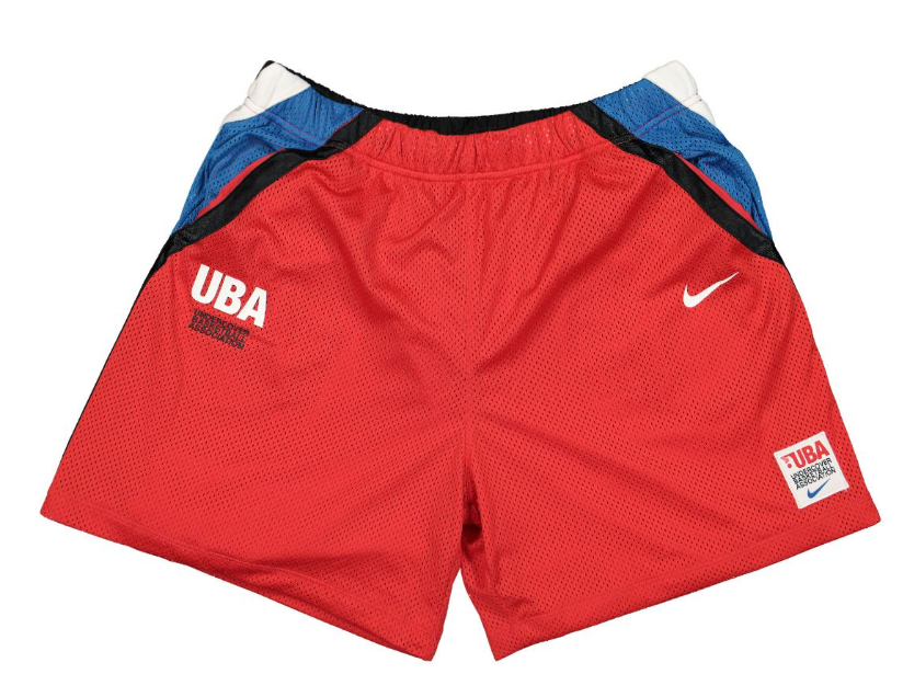 Czerwone męskie spodenki Nike x Undercover CW8012-611 M przód z siatką