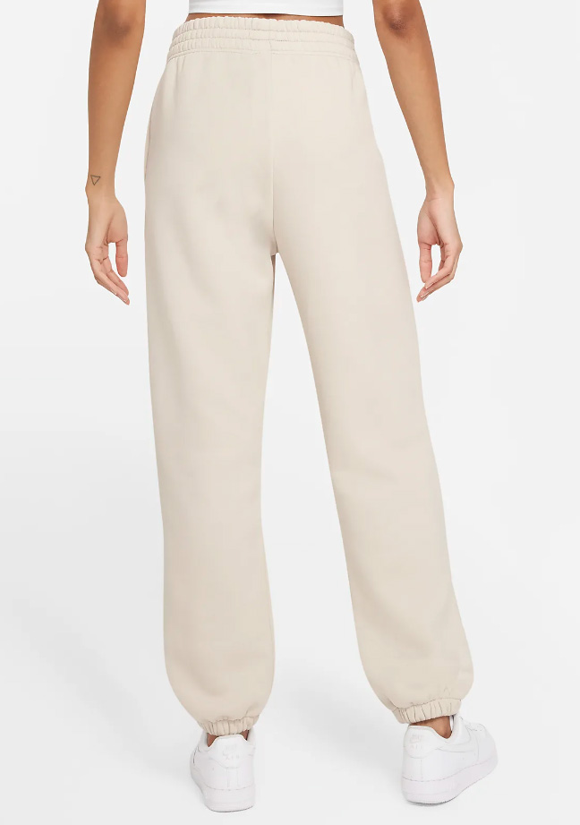 Beżowe spodnie dresowe damskie Nike DQ0388-058 XXL bok z przeszyciami