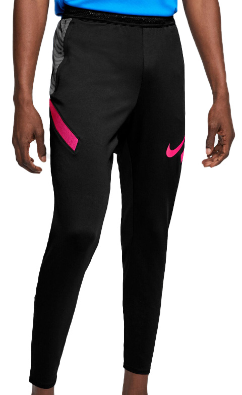 Czarne spodnie junior Nike Dri-FIT Strike BV9460011 128-137 cm przód z logo Nike