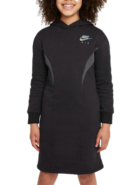 Czarna sukienka juniorska Nike Air Big Girls DD7159-010 L z kapturem