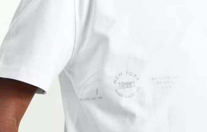 Biała koszulka męska Tommy Hilfiger M bok