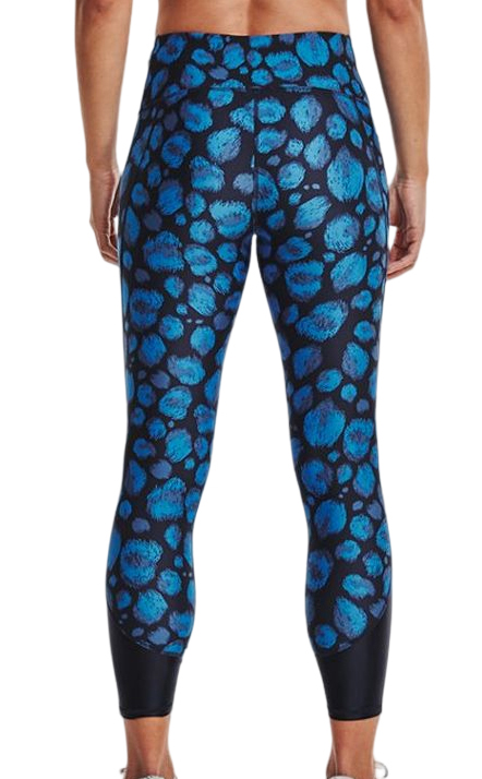 Damskie multikolor legginsy Under Armour HeatGear 1361009-410 SM bok z otwartą kieszenią