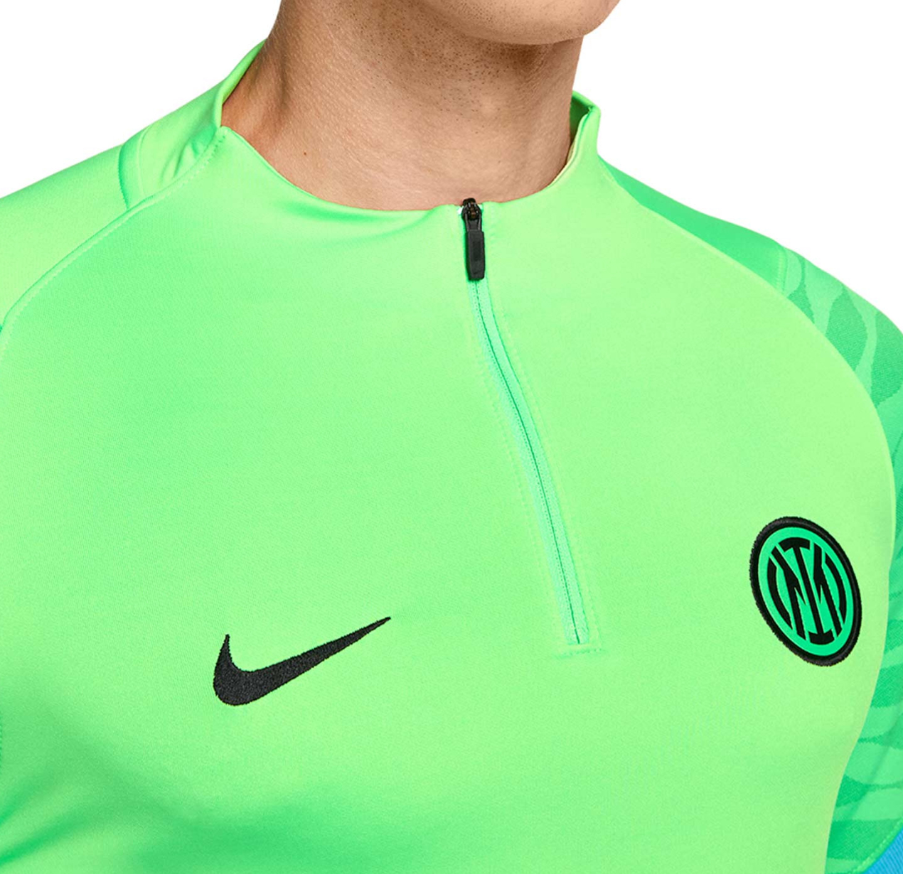 Zielona bluza męska Nike Inter Mediolan Dri-FIT Strike DN3324-398 S przód z logo