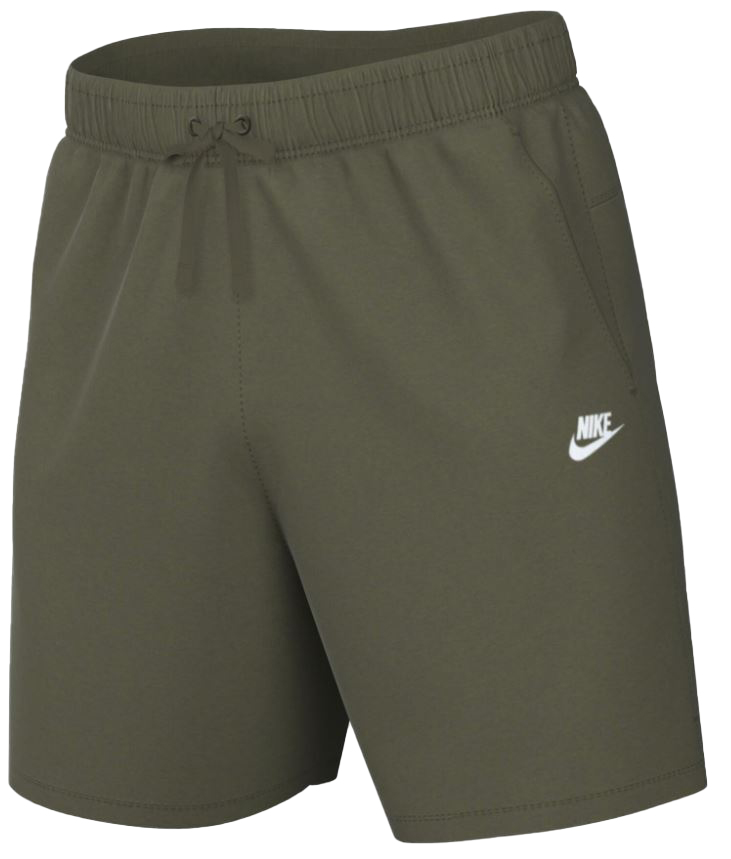 Zielone spodenki Nike Club Fleece French Terry S przód