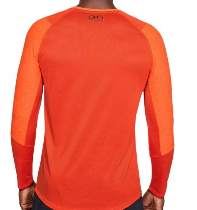 Pomarańczowa koszulka męska Under Armour 1351575856 L bok z siateczkowymi panelami