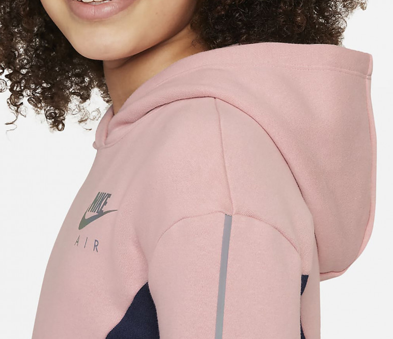 Różowa sukienka Nike Air Big Girls DD7159-630 M dla dziewcząt z polarową dzianiną