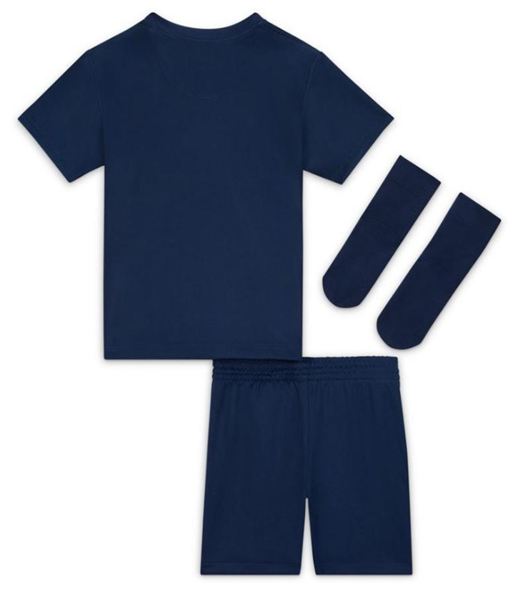 Granatowy komplet niemowlęcy Nike PSG 3-6M 65-70 cm bok