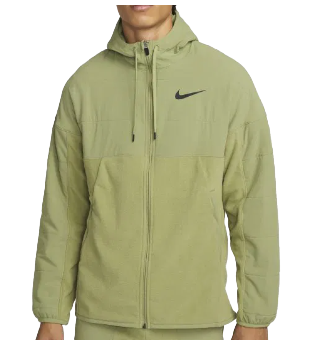 Zielona męska bluza Nike Therma-FIT Ciepła Treningowa DA5711-493 XL przód z regulowanym kapturem