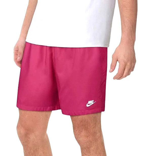 Czerwone męskie spodenki Nike Sportswear Flow AT5288666 XL detal kieszeni i pasa