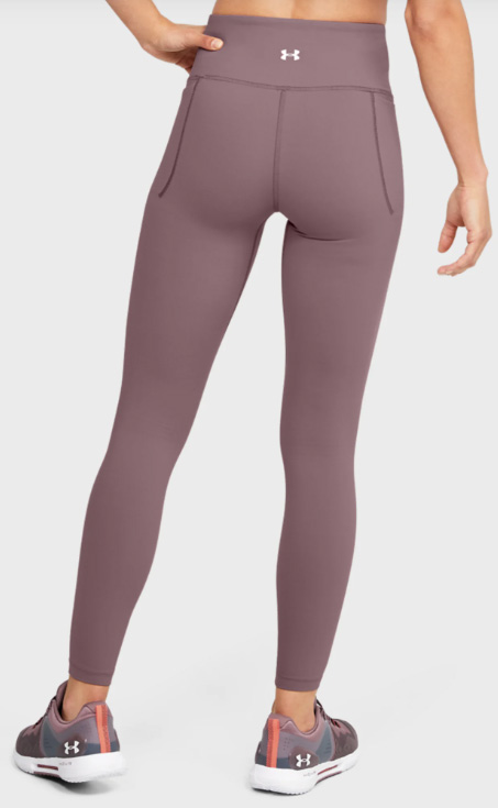 Fioletowe damskie legginsy Under Armour Meridian HG 1355916662 S/M bok z kieszonkami na nogawkach