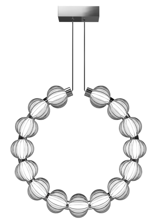 Lampa wisząca Maytoni Amulet chrom czarna MOD555PL-L23CH5K LED