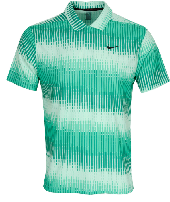 Męska zielona koszulka Nike Polo ADV Tiger Woods DN2237379 XXL przód z zapięciem na zatrzaski