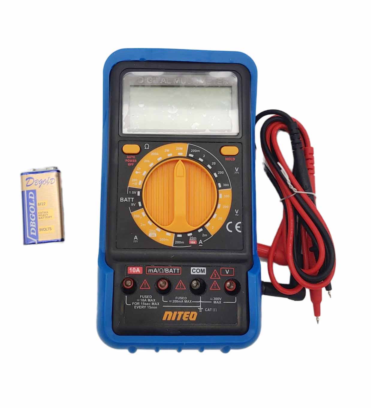 Multimetr cyfrowy detal sondy pomiarowe i etui