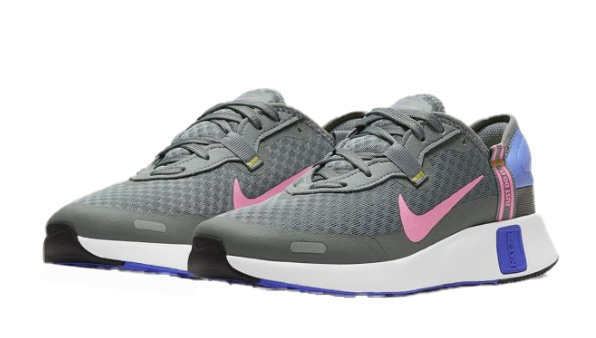 Szare młodzieżowe sneakersy Nike Reposto GS DA3260-002 r. 36 bok z białą podeszwą