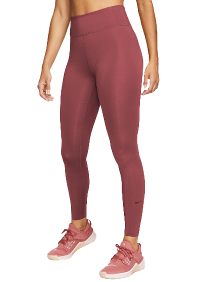 Damskie legginsy Nike One Luxe MR Tight czerwone XS przód