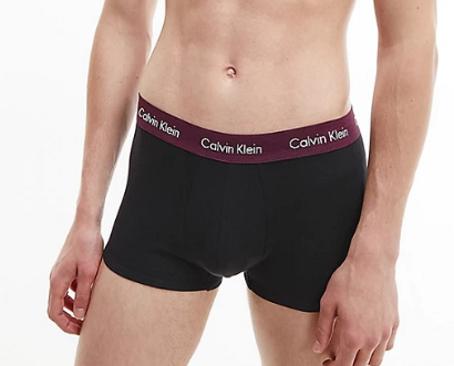 Czarne męskie bokserki Calvin Klein 3-pak 000U2664G-WHX rozmiar M detal logo na pasie