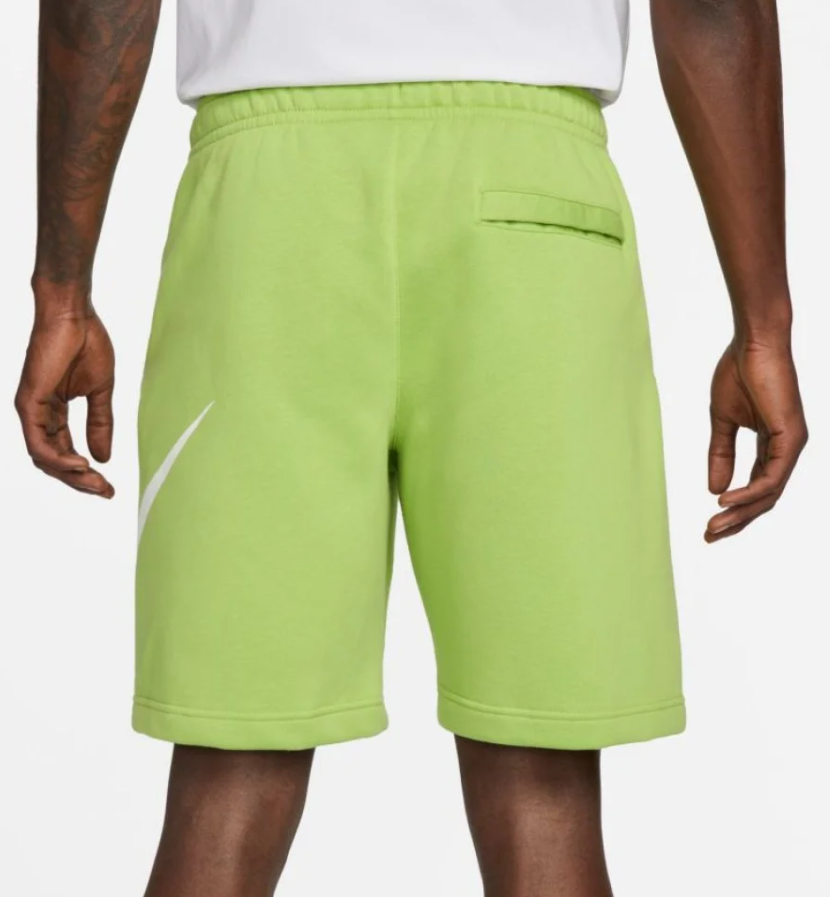 Zielone męskie spodenki Nike Sportswear Club Logo BV2721332 S detal kieszeni i pasa