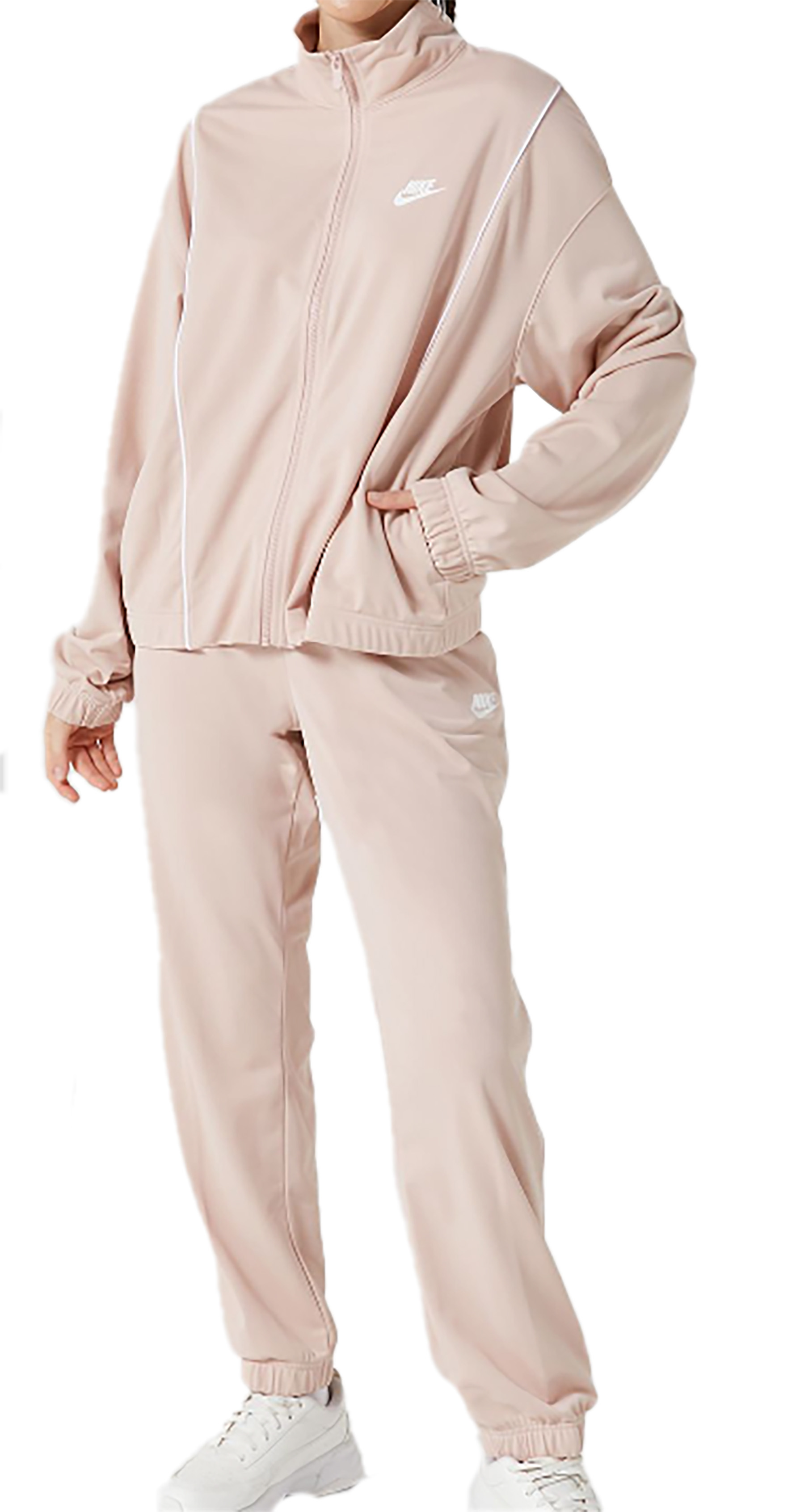 Różowy dres Nike – bluza na zamek z kieszeniami wewnętrznymi