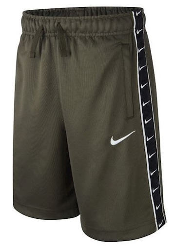 Zielone spodenki juniorskie Nike NSW Swoosh CW3869325 M z logo Nike