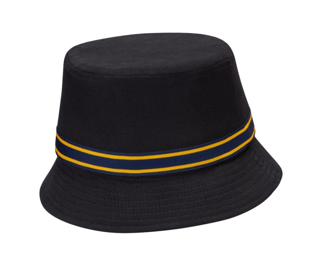 Czarny kapelusz Nike Heritage Bucket DJ6150010 z logo NikeCourt