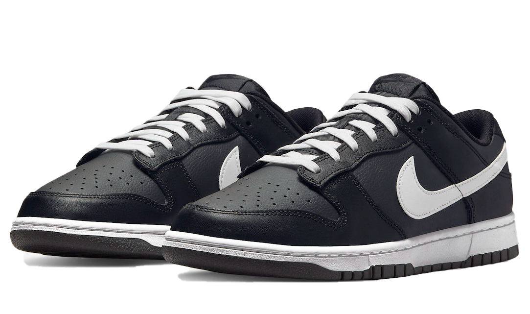 Czarne sneakersy męskie Nike Dunk Low DJ6188-002 r. 45,5 bok z logo Swoosh