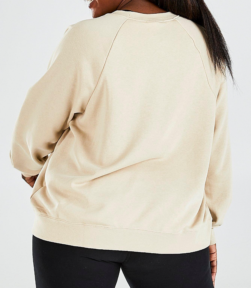 Bluza damska Nike Sportswear Essential beżowa 3X bok