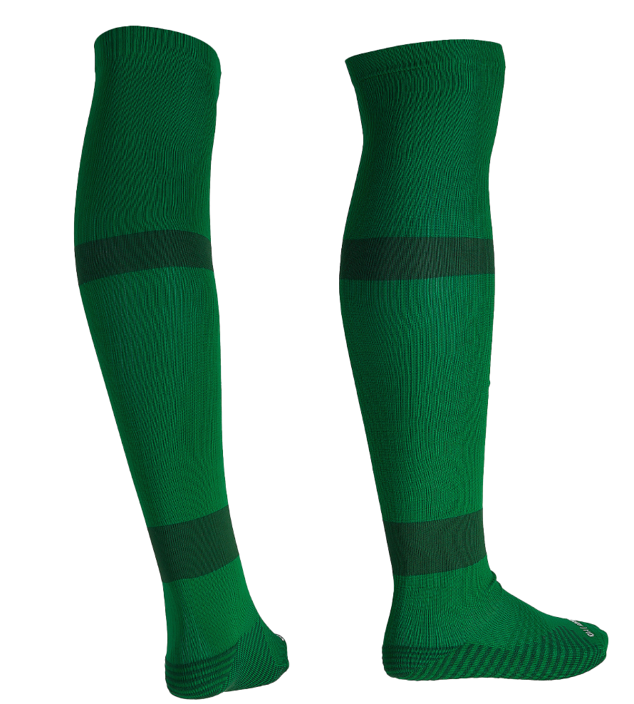 Zielone getry Nike MatchFit – detal amortyzacji i wsparcia łuku