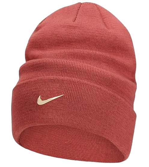 Czerwona czapka Nike Beanie Metal Swoosh CW6324-691 z metalowym Swoosh