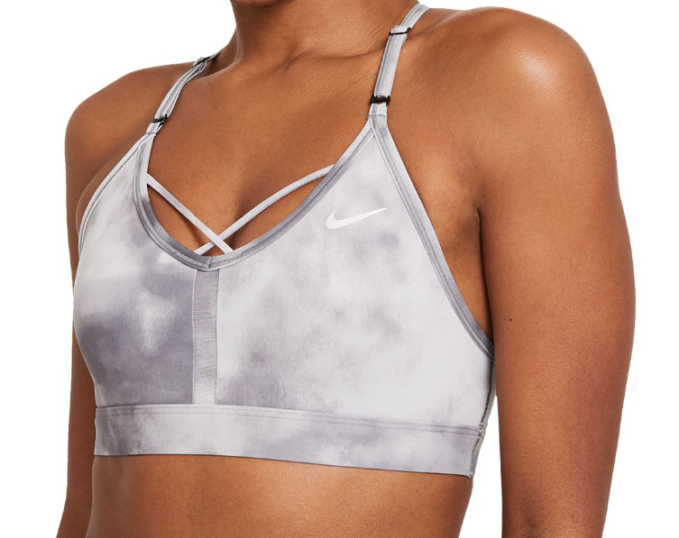 Biustonosz sportowy Nike Dri-FIT Indy szary XS przód