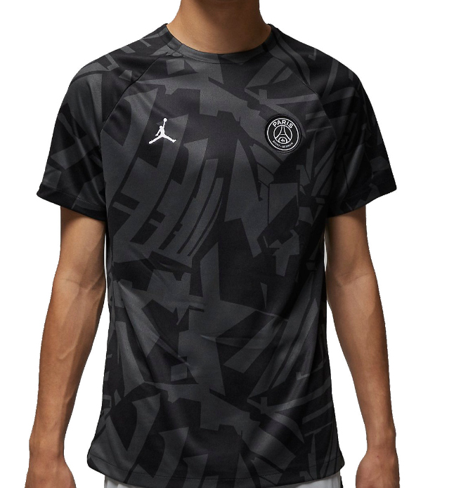 Męska koszulka piłkarska Nike PSG Pre-Match Away 22/23 czarna S detal